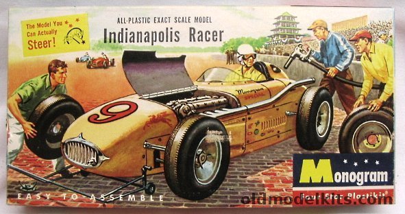 Monogram 1950s Kurtis-Kraft Indianapolis Racer, P12-98 plastic model kit